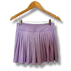 No Comment Girls Pleated Skort Lavender Athletic Tennis Skirt Built in Shorts XL